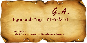 Gyurcsányi Alfréd névjegykártya