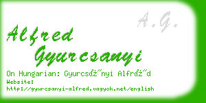 alfred gyurcsanyi business card